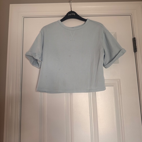 Blue ribbed baggy tee - Picture 1 of 1